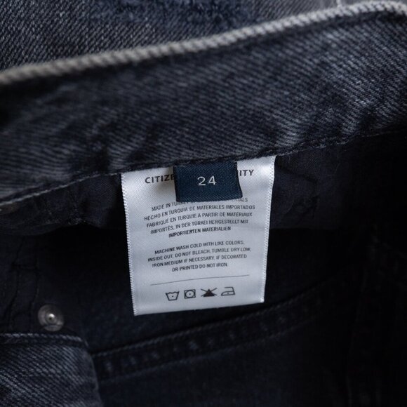 Citizen Of Humanity Camilla Frayed Hem Ripped Shorts Karma Gray Denim Jorts - Picture 14 of 16